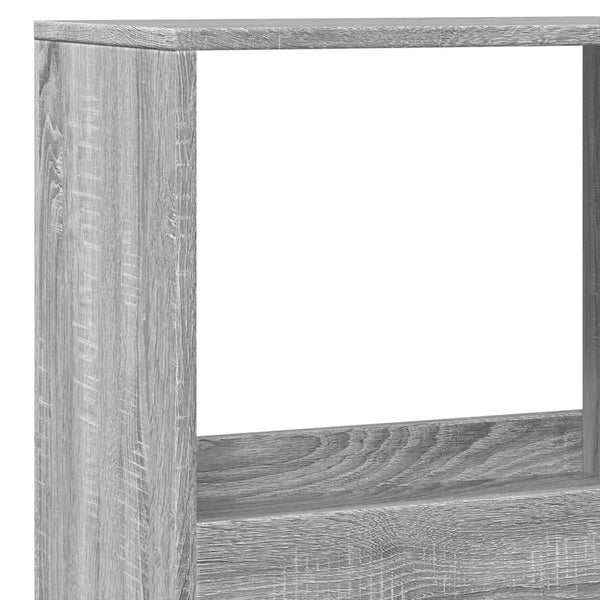 vidaXL Bookcase Sonoma Oak Grey 100x33x175 cm Engineered Wood