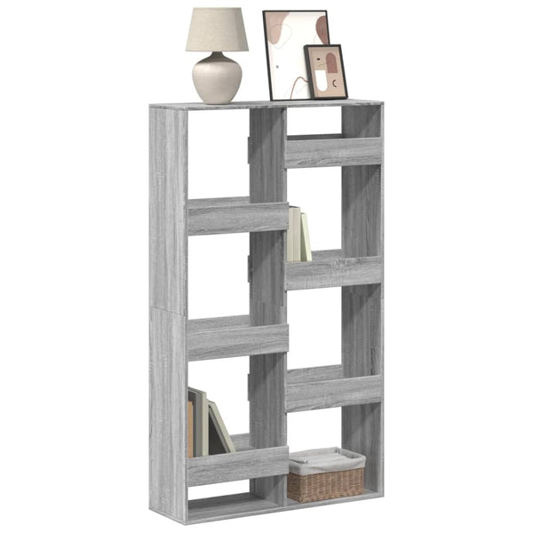 vidaXL Bookcase Sonoma Oak Grey 100x33x175 cm Engineered Wood