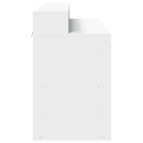 vidaXL LED Desk White 120x55x91 cm Engineered Wood