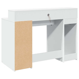 vidaXL LED Desk White 120x55x91 cm Engineered Wood