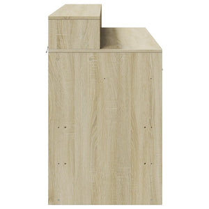 vidaXL LED Desk Sonoma Oak 120x55x91 cm Engineered Wood