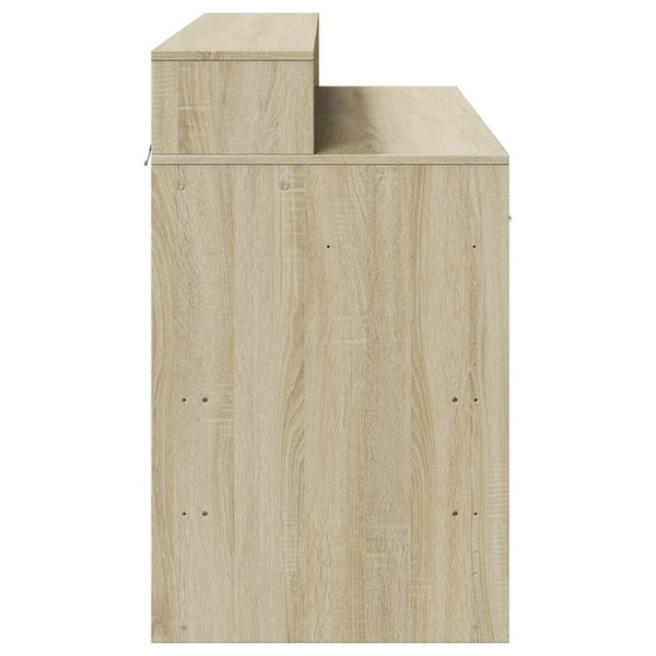 vidaXL LED Desk Sonoma Oak 120x55x91 cm Engineered Wood