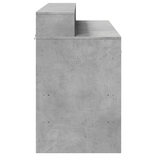 vidaXL LED Desk Concrete Grey 120x55x91 cm Engineered Wood