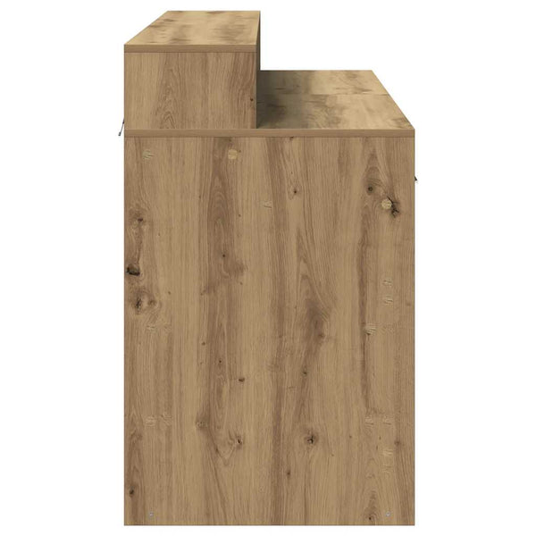 vidaXL LED Desk Artisan Oak 120x55x91 cm Engineered Wood