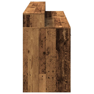 vidaXL LED Desk Reclaimed Wood Look 160x55x91 cm Engineered Wood
