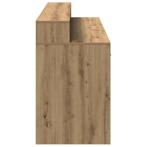 vidaXL LED Desk Artisan Oak 160x55x91 Engineered Wood