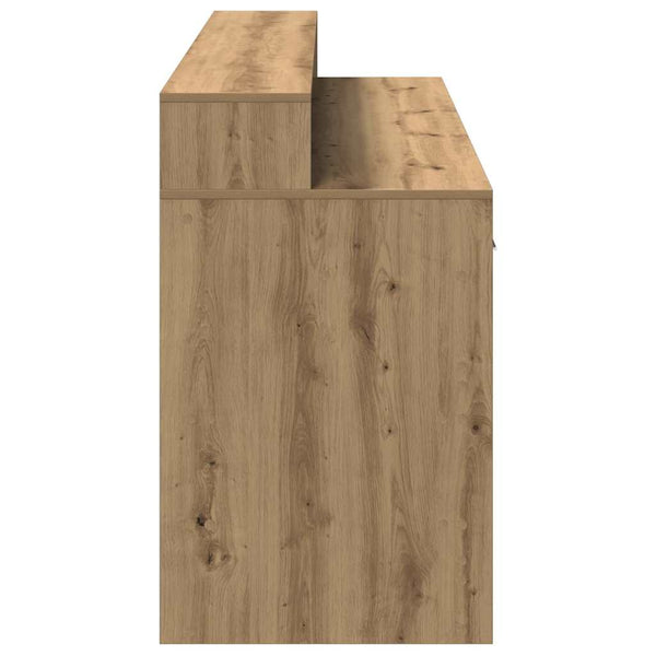 vidaXL LED Desk Artisan Oak 160x55x91 Engineered Wood