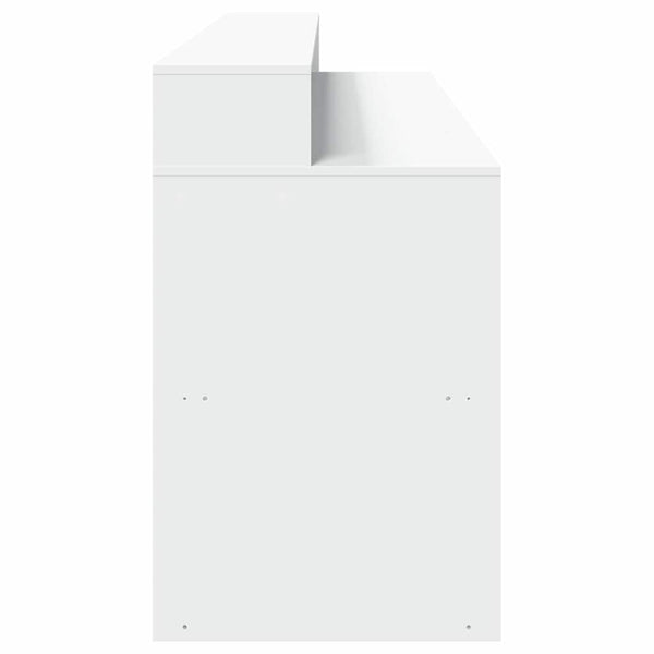 vidaXL LED Desk White 200x55x91 cm Engineered Wood