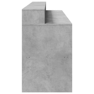 vidaXL LED Desk Concrete Grey 200x55x91 cm Engineered Wood