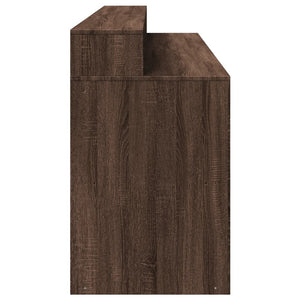vidaXL LED Desk Brown Oak-Look 200x55x91 Engineered Wood