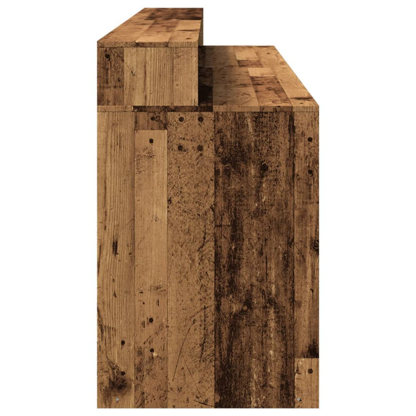 vidaXL LED Desk Reclaimed Wood Look 200x55x91 cm Engineered Wood