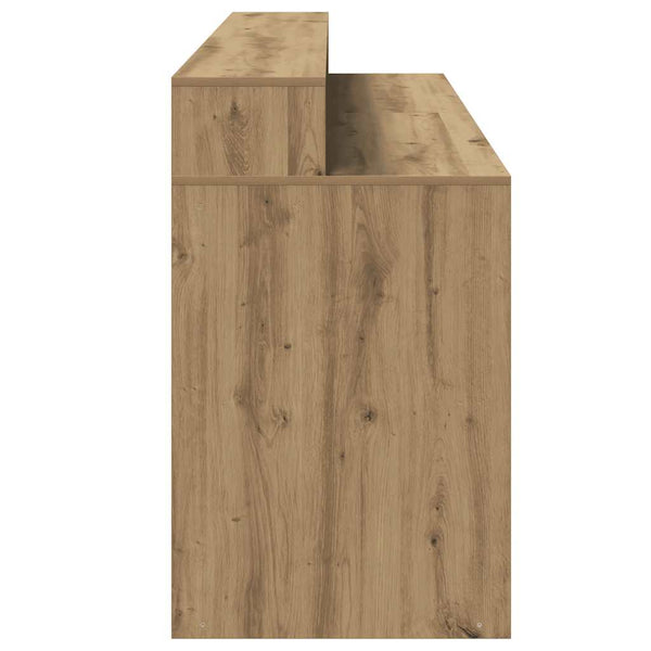 vidaXL LED Desk Artisan Oak 200x55x91 Engineered Wood