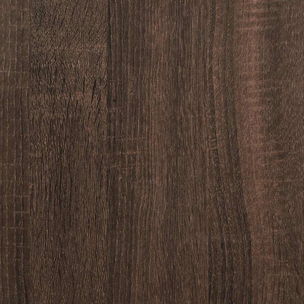 vidaXL LED Desk Brown Oak Look 130x130x91 Engineered Wood