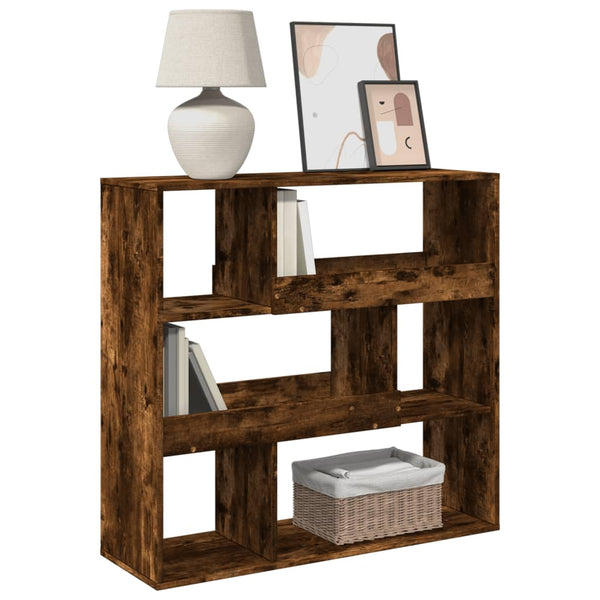 vidaXL Room Divider Smoked Oak 100x33x94.5 cm Engineered Wood