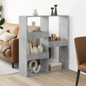 vidaXL Room Divider Concrete Gray 100x33x115 cm Engineered Wood