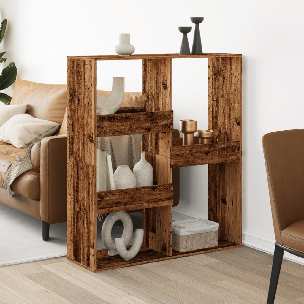 vidaXL Room Divider Reclaimed Wood Look 100x33x115 cm Engineered Wood