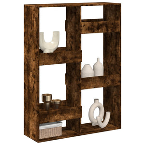vidaXL Room Divider Smoked Oak 100x33x135 cm Engineered Wood