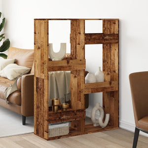 vidaXL Room Divider Reclaimed Wood Look 100x33x135 cm Engineered Wood