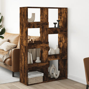 vidaXL Room Divider Smoked Oak 100x33x155.5 cm Engineered Wood
