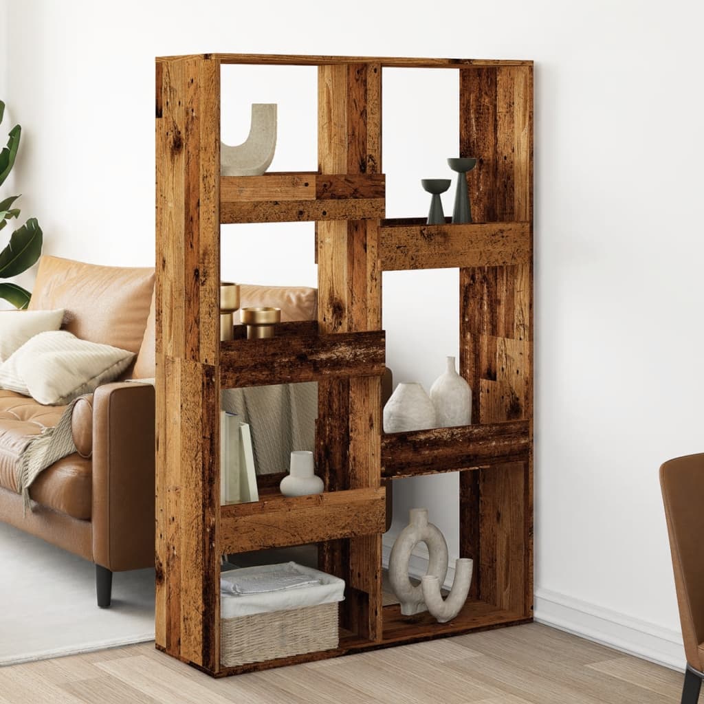 vidaXL Room Divider Reclaimed Wood Look 100x33x155.5 cm Engineered Wood