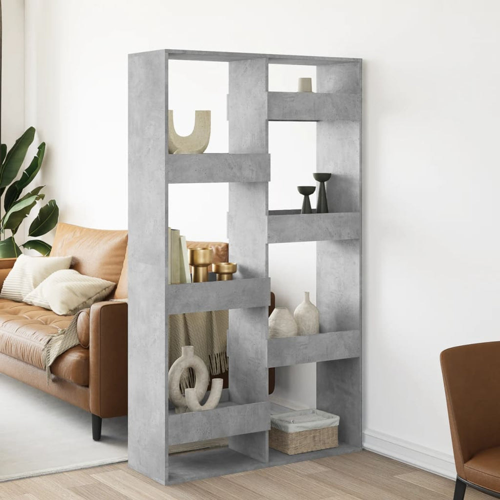 vidaXL Room Divider Concrete Gray 100x33x175 cm Engineered Wood