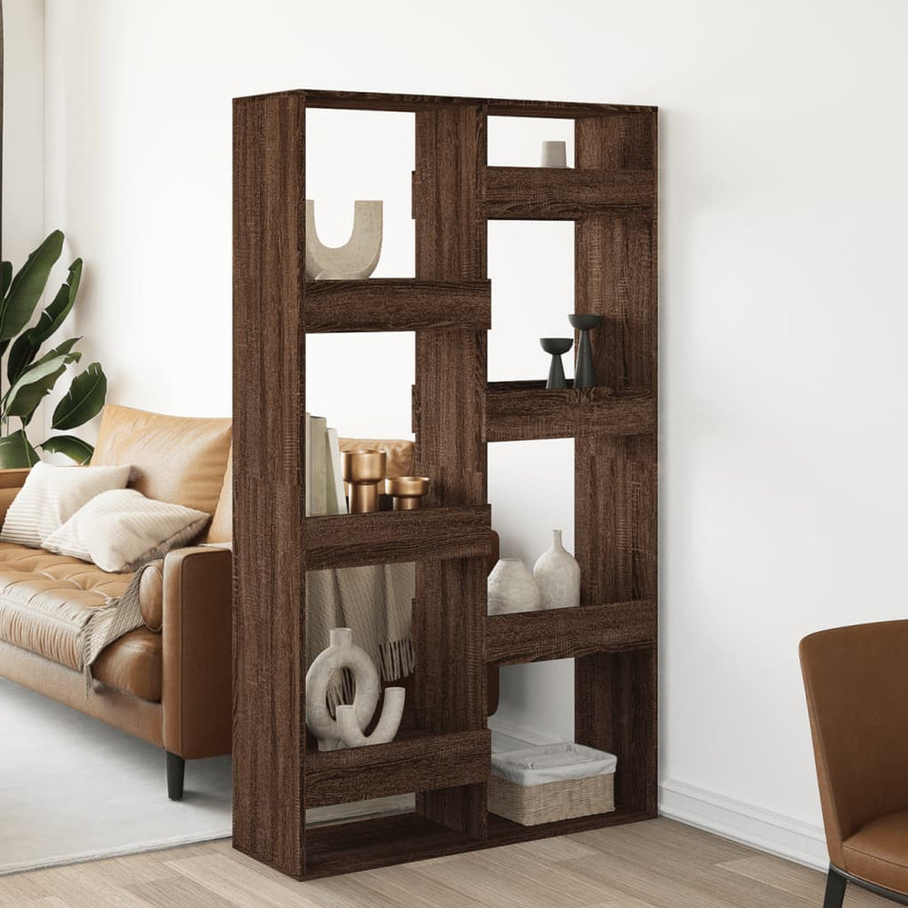 vidaXL Room Divider Brown Oak Look 100x33x175 cm Engineered Wood
