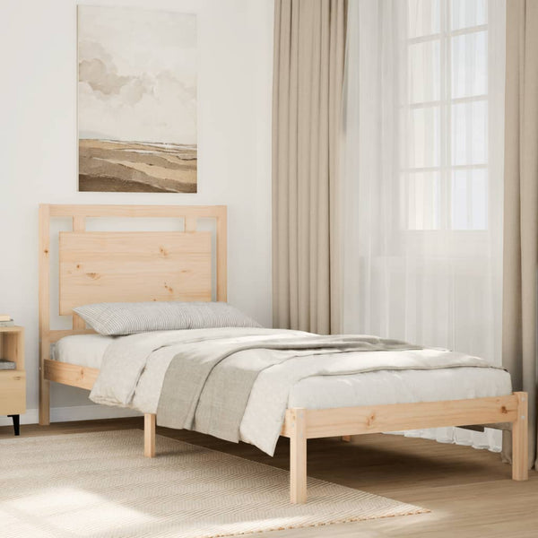 vidaXL Solid Wood Bed Extra Long without Mattress 100x210 cm