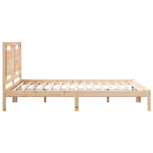 vidaXL Extra-Long Solid Wood Bed Frame without Mattress 160x210 cm