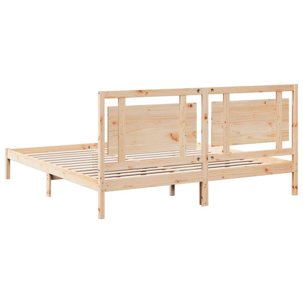 vidaXL Solid Wood Bed Extra Long without Mattress 180x210 cm