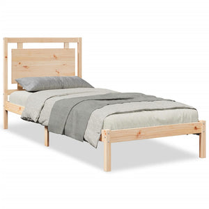 vidaXL Extra Long Solid Wood Bed Frame without Mattress 100x220 cm