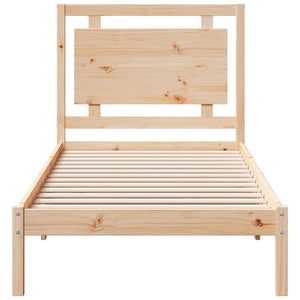 vidaXL Extra Long Solid Wood Bed Frame without Mattress 100x220 cm