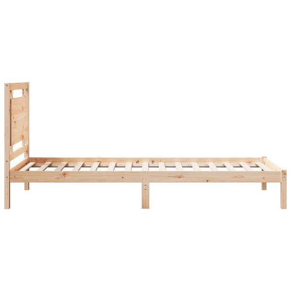 vidaXL Extra Long Solid Wood Bed Frame without Mattress 100x220 cm