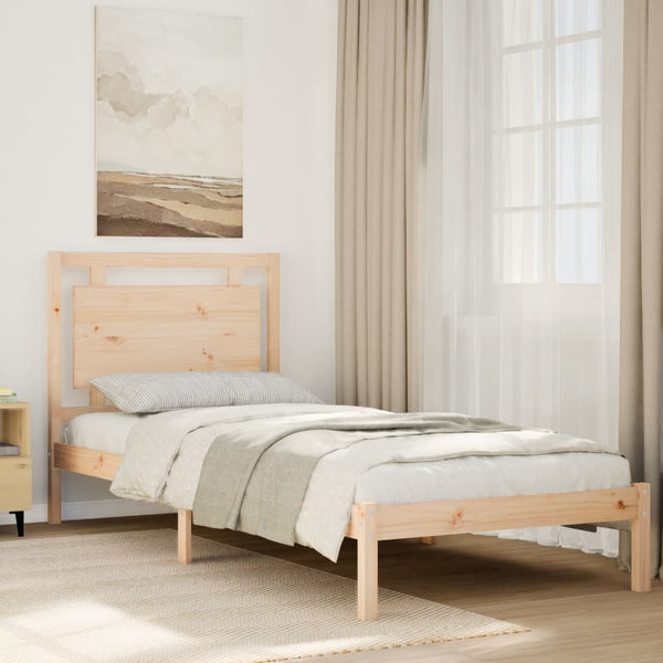 vidaXL Extra Long Solid Wood Bed Frame without Mattress 100x220 cm