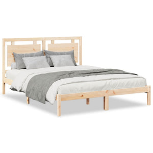 vidaXL Extra Long Solid Wood Bed Frame without Mattress 160x220 cm