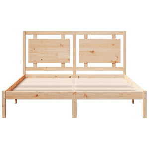 vidaXL Extra Long Solid Wood Bed Frame without Mattress 160x220 cm