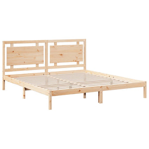 vidaXL Solid Wood Bed Extra Long without Mattress 180x220 cm