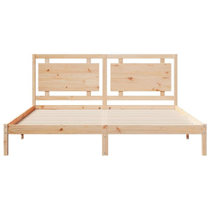 vidaXL Solid Wood Bed Extra Long without Mattress 180x220 cm