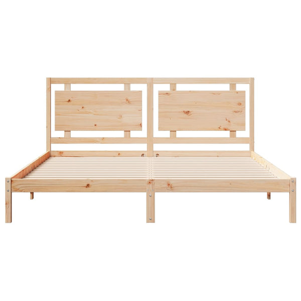 vidaXL Solid Wood Bed Extra Long without Mattress 180x220 cm