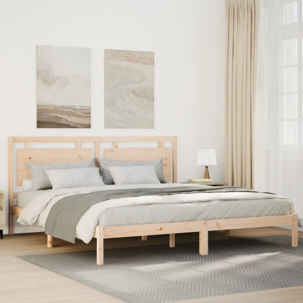 vidaXL Extra-Long Solid Wood Bed without Mattress 200x220 cm