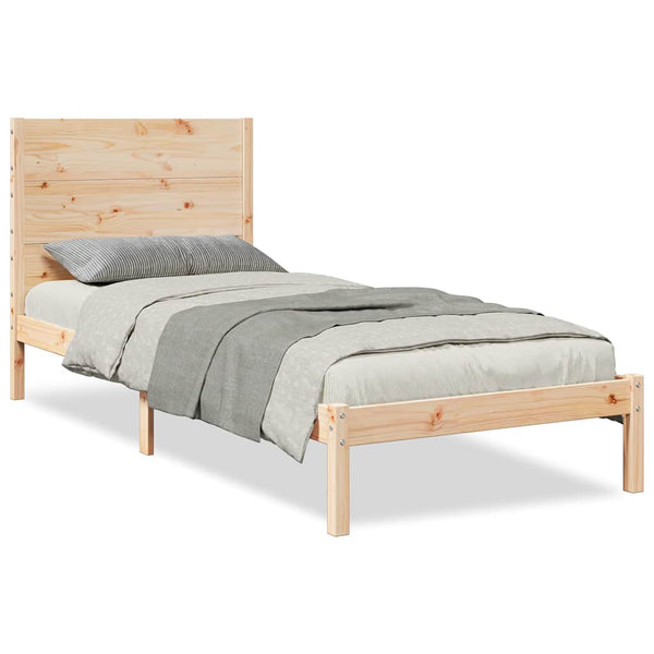 vidaXL Solid Wood Bed Extra Long without Mattress 90x210 cm