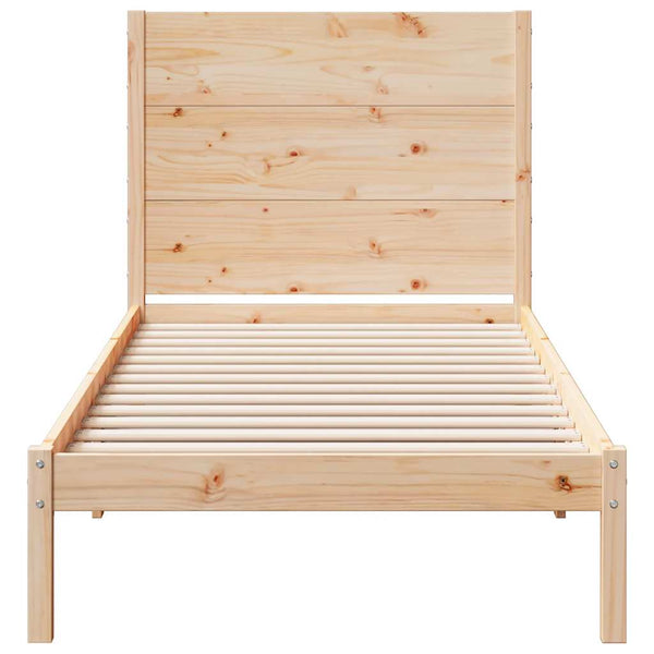 vidaXL Solid Wood Bed Extra Long without Mattress 90x210 cm