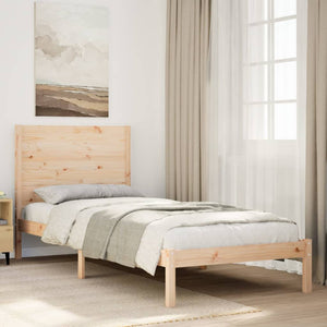 vidaXL Solid Wood Bed Extra Long without Mattress 90x210 cm