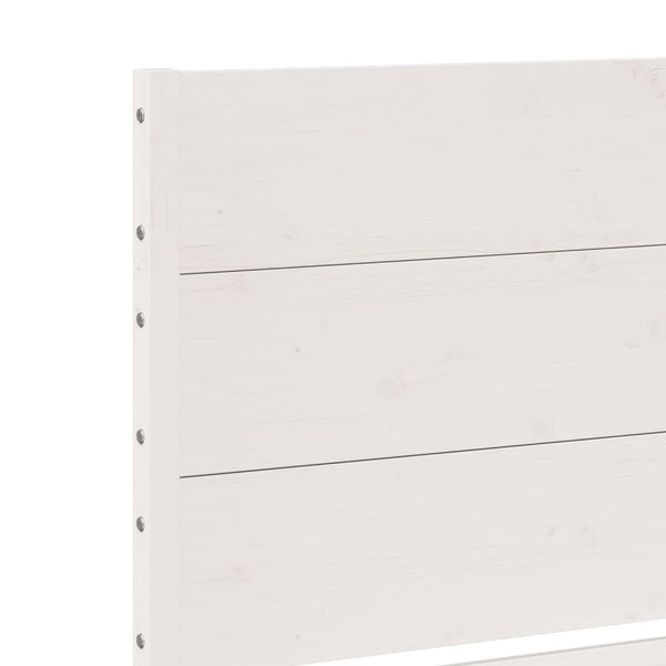 vidaXL Solid Wood Bed Extra Long without Mattress White 180x210 cm