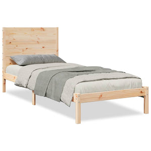 vidaXL Solid Wood Bed Extra Long without Mattress 90x220 cm
