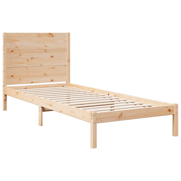 vidaXL Solid Wood Bed Extra Long without Mattress 90x220 cm