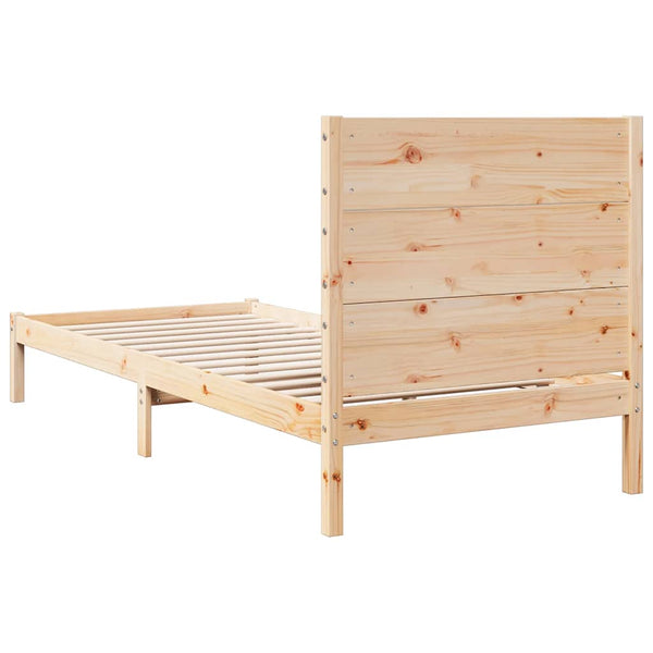 vidaXL Solid Wood Bed Extra Long without Mattress 90x220 cm