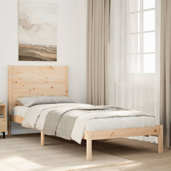 vidaXL Solid Wood Bed Extra Long without Mattress 90x220 cm