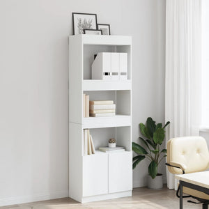 vidaXL Highboard White 63x33x180 cm Engineered Wood