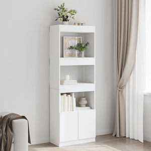 vidaXL Highboard White 63x33x180 cm Engineered Wood