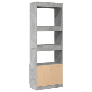 vidaXL Highboard 63x33x180 cm Concrete Grey Engineered Wood